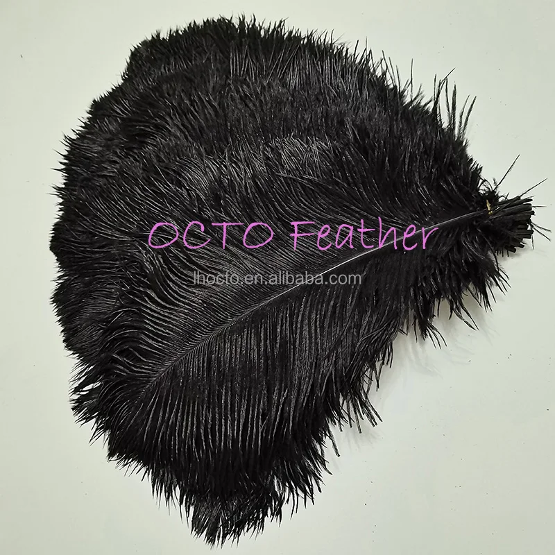 Wholesale Cheap 35-40cm Black Dyed Feathers Home Decor Wedding Party Accessory 14-16in Ostrich Feather