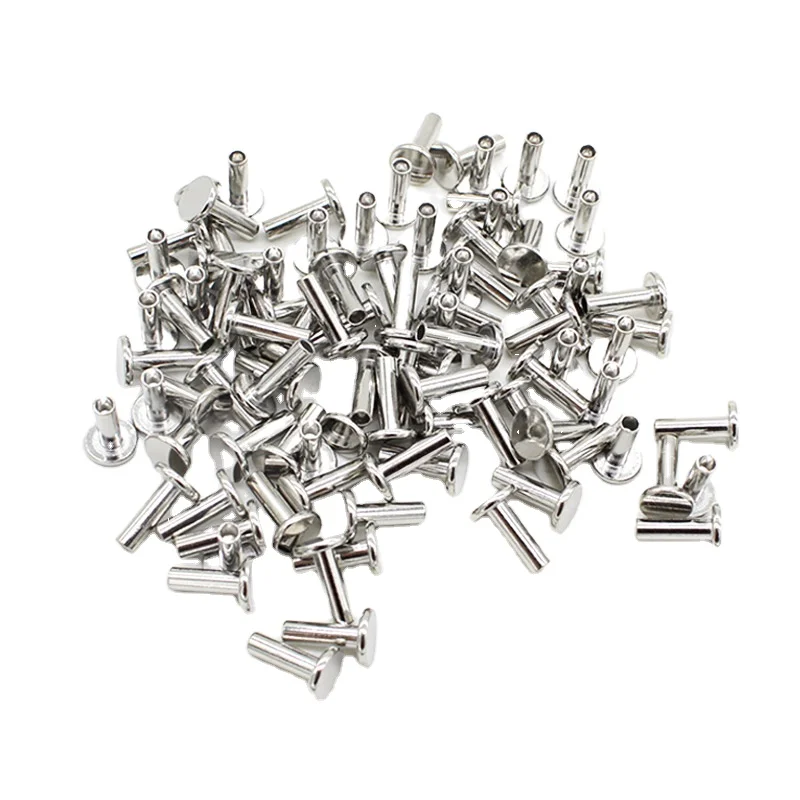 Hot Sale Aluminum Semi Tubular Rivets Hollow Flat Head Rivet For Leather DIY