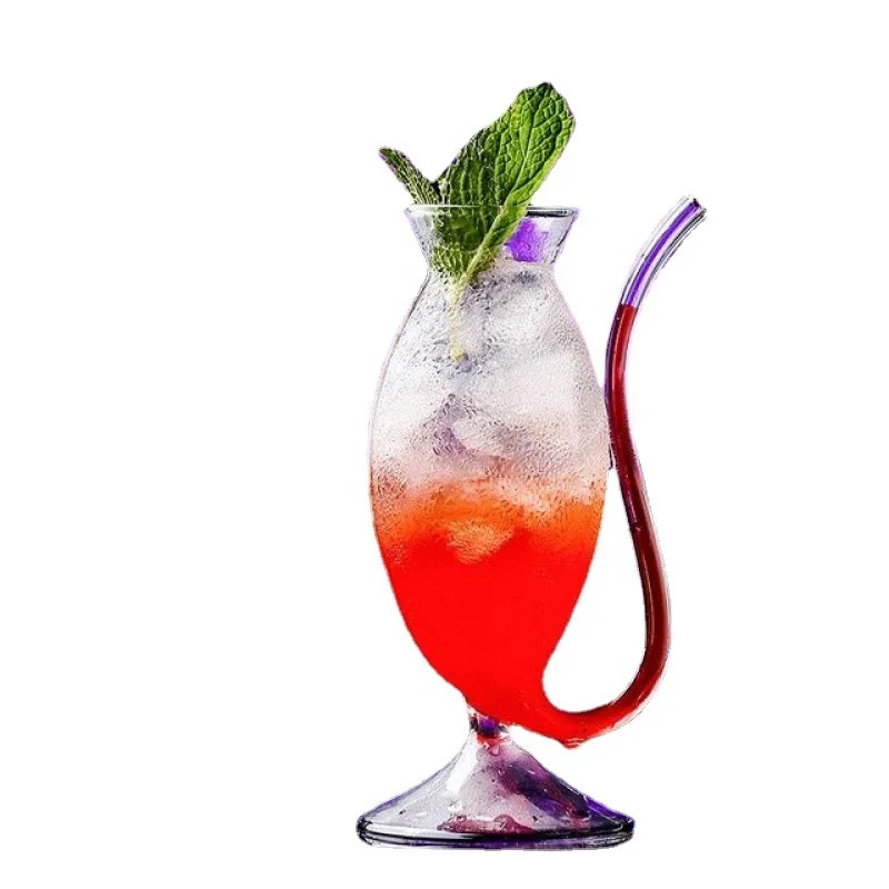 Creative Vampire Devil Clear Glass Juice Red Wine Cup Mug with Nozzle Party Gift