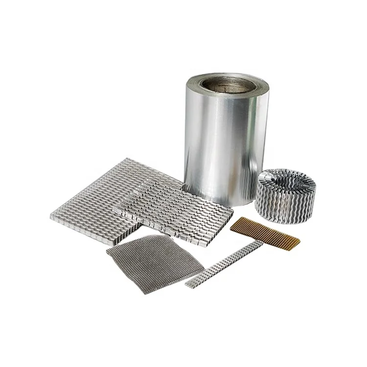 OEM Radiator stainless steel Waving Folding Louvered  sheet metal Corrugated fins plate for heat exchange