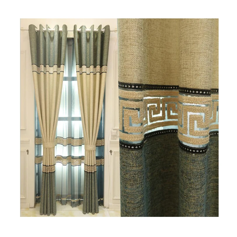 Hot Sale New Arrival Fabric Embroidery Curtains Living Room For Bedroom