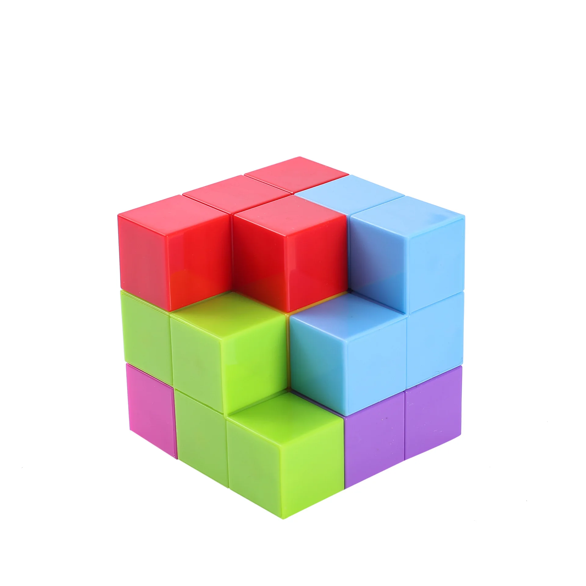7 Multi Shapes Magnet Toys Magnetic Plastic cubes 3D Puzzle Set Magic Cubes for Kids