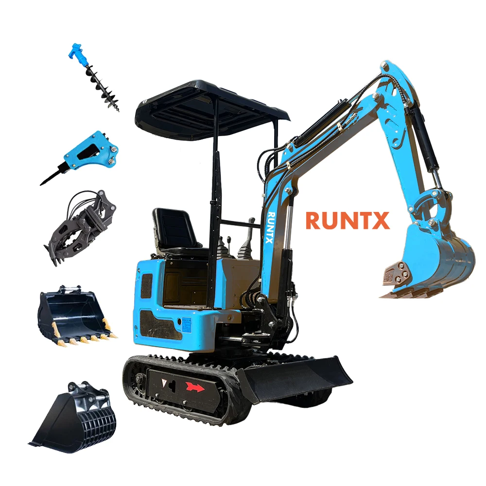 EPA/CE Certified Mini Excavator 0.8 Ton to 3 Ton Crawler Type with Hydraulic Bucket Small Micro Digger Machine Sale