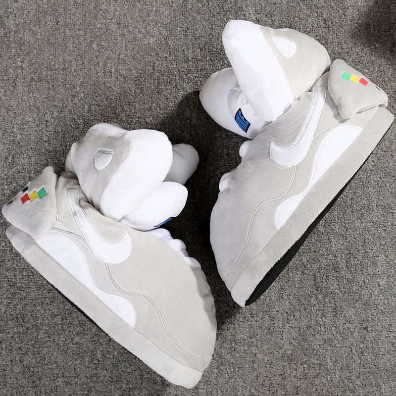  Тапочки AJ Yeezy из хлопка Лидер продаж модные зимние плюшевые стильные мужские кроссовки хлопковая ткань губка 100% высококачественный ПП