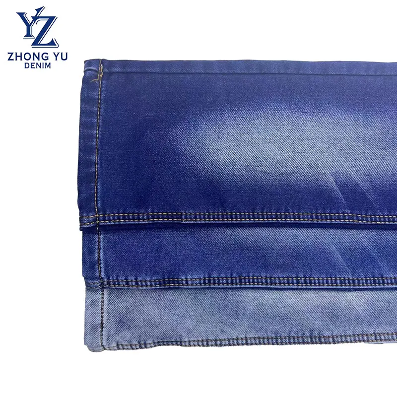 Sofe hand feel 10 oz polyester cotton stretch cheap denim jeans fabric