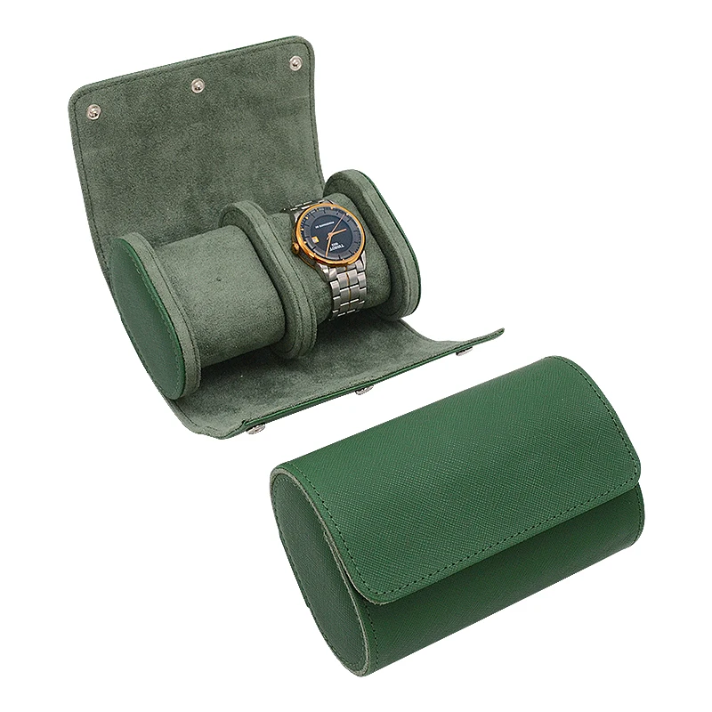Luxury 1 2 3 Slot Gift Packaging Pu Leather Custom Wholesale Snap Fastener Watch Display Box