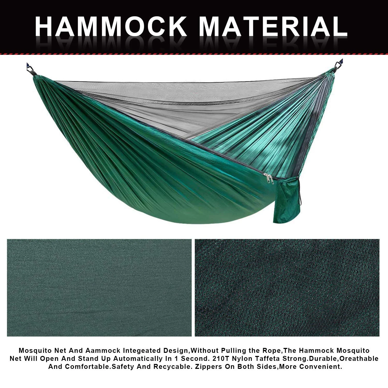 Premium Ultralight Diamond Bi-color Nylon Parachute Double Hammock USA Colorful OEM Logo Acceptable 300x200cm or Customer Size