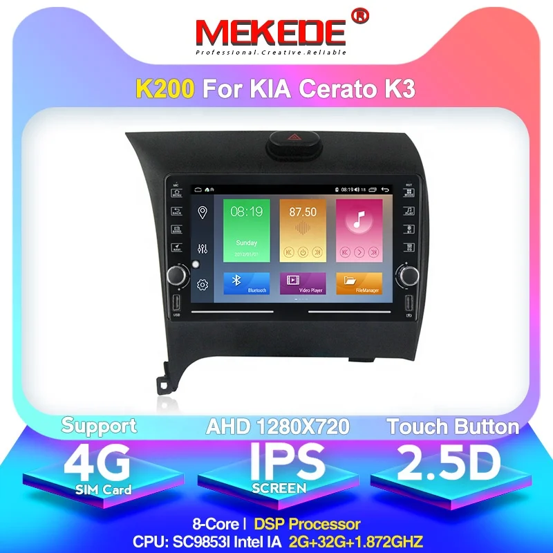 Серии K 4 + 64G IPS DSP Android 10 0 Автомобильный GPS плеер для Kia K3 Cerato 2012-2015 поддержка аппарат не привязан к оператору сотовой связи ADH 1280*720 с CarPlay без