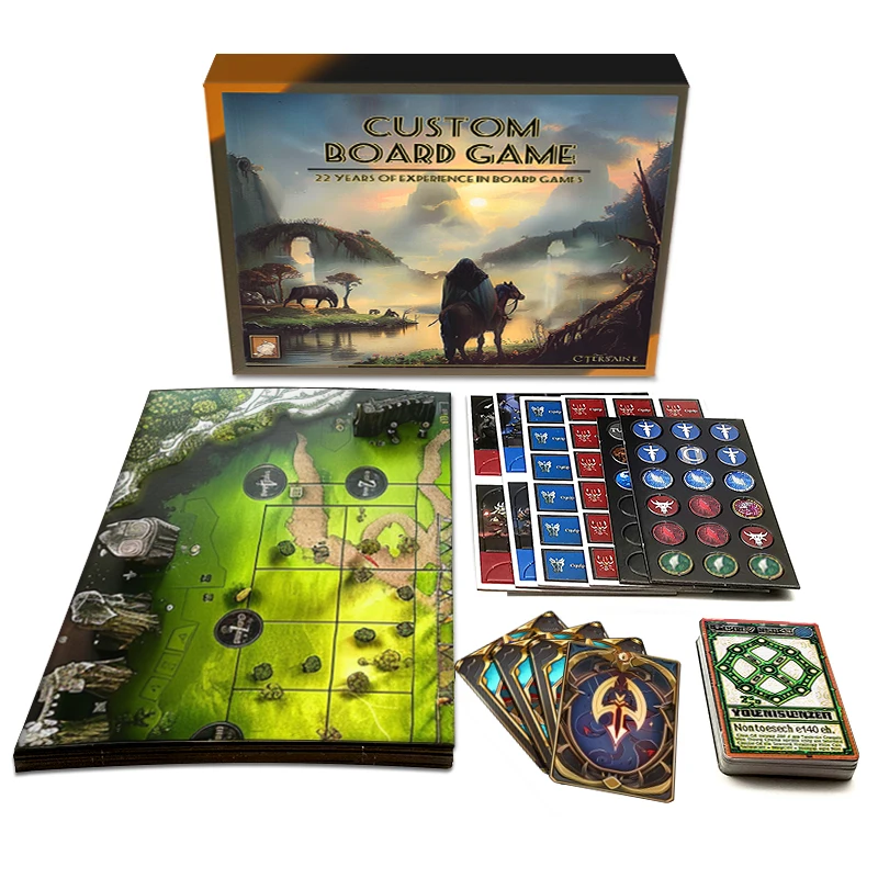 Customized Funny Custom Printing Card Board Game Adults Kids Family Brettspiele Boardgame Manufacturer For Kids and adults