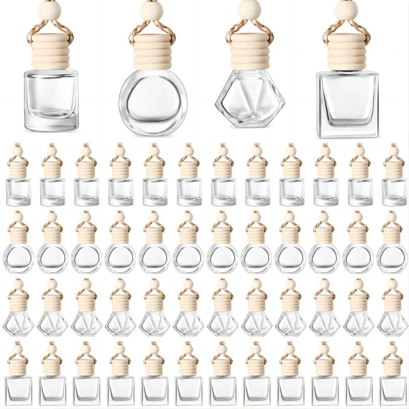 5Ml 10Ml15ml Polymer Clay Car Hanging Perfume Bottle Air Freshener Car Diffuser Glass Bottles