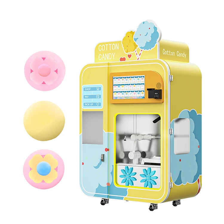 2024 new cotton candy machine fully automatic cotton candy vending machine suitable for shopping malls