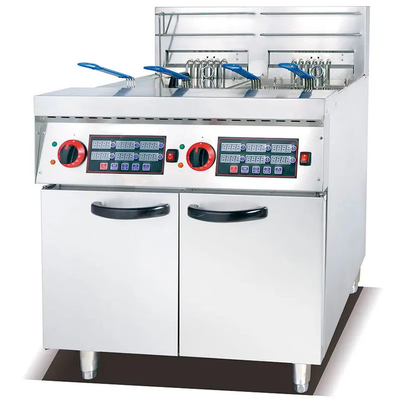 56L Commercial Four-tank electric fryer with oil filter HGL-158 fryer machines Factory direct sales