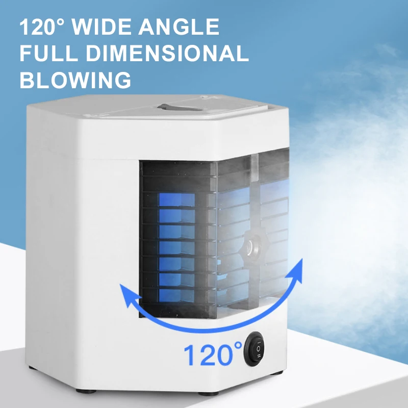 Five generation chiller Mini refrigeration desktop small spray portable mobile humidifier water electric fan