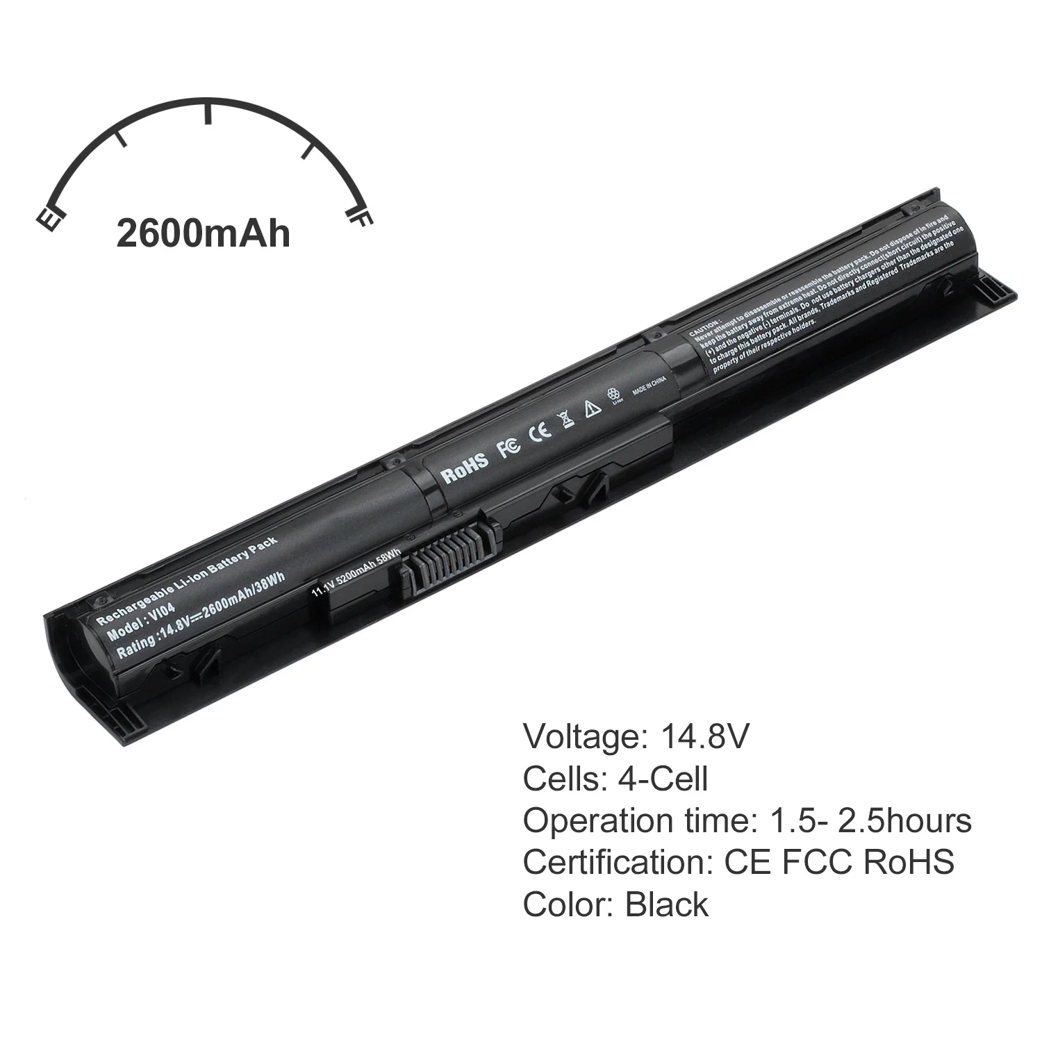 Laptop battery bank factory price VI04 14.4V 2660mAh Battery for H P Pavilion 15-p029TX p098TX p294tx p295tx 14-V049TX J6M22