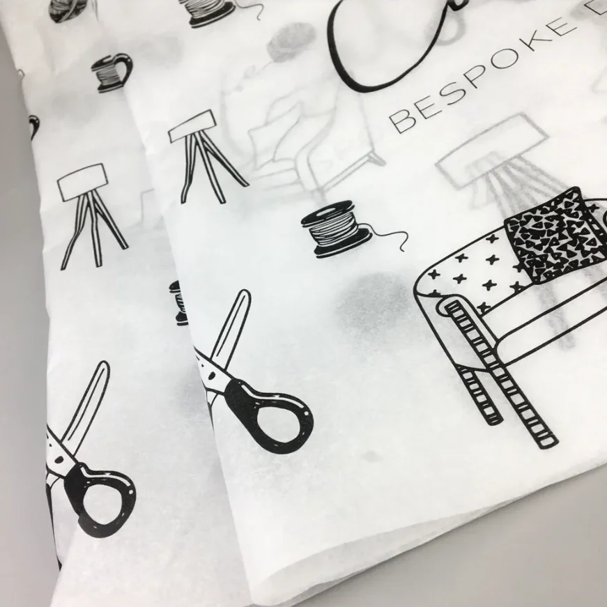 Customised Gloden Logo Black Packaging Paper Tissue Wrapping Paper Clothes Shoes Packaging Wrap Tissue Paper