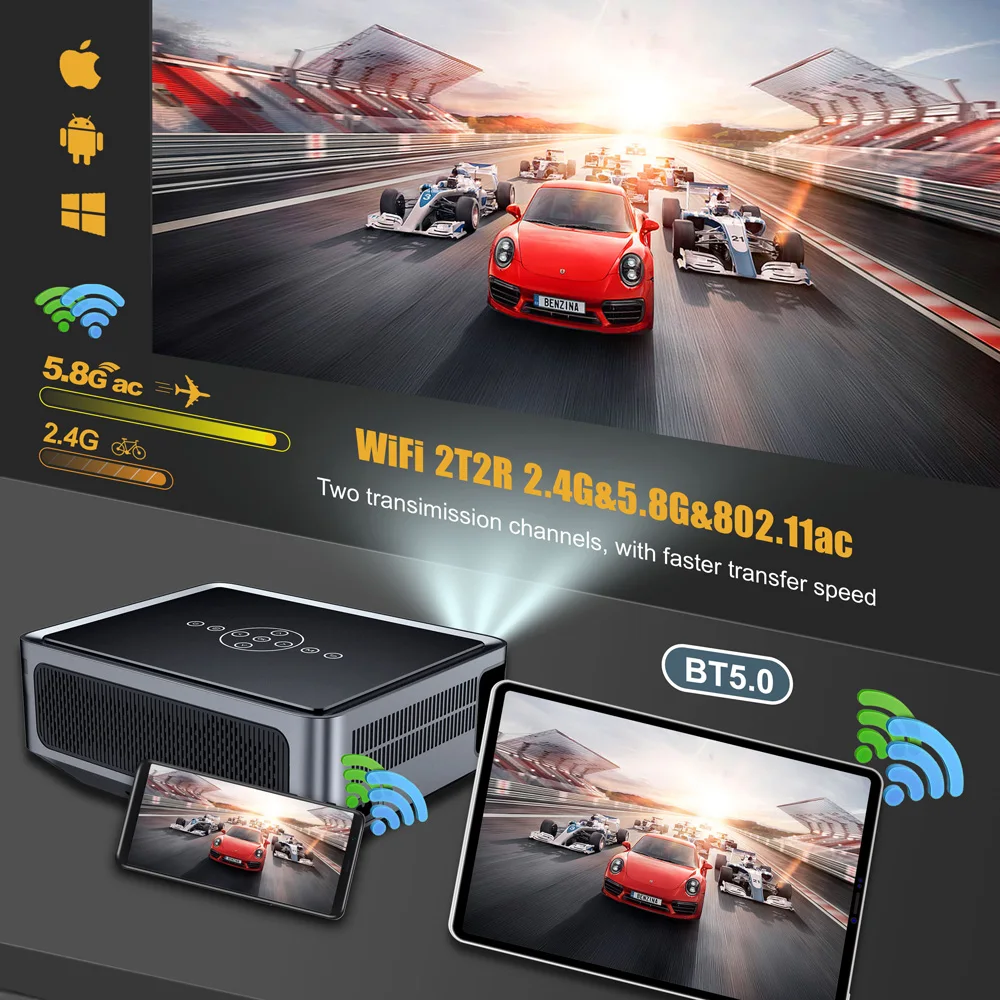 X1 Pro проектор Full HD 1080P умный Android 9 0 WIFI домашний кинотеатр светодиодный 3D ЖК-видео 4K