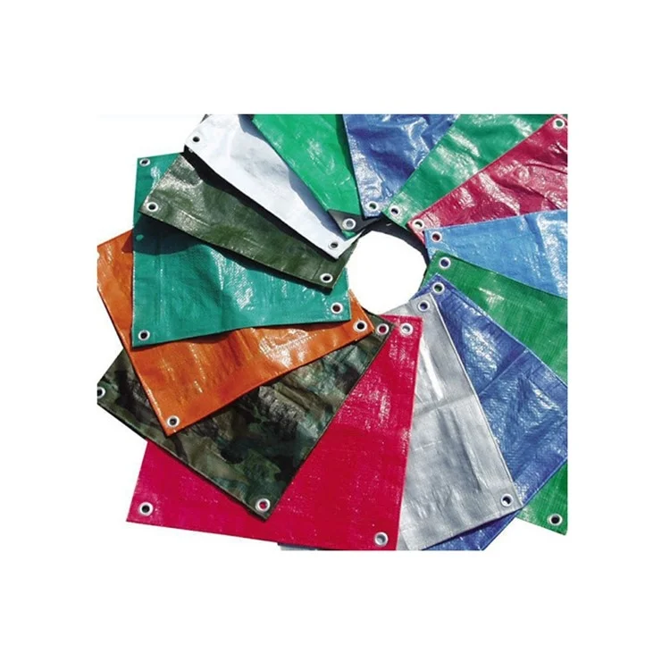 blue orange  Virgin hdpe woven LDPE coated Korea PE Tarpaulin Plastic Sheet
