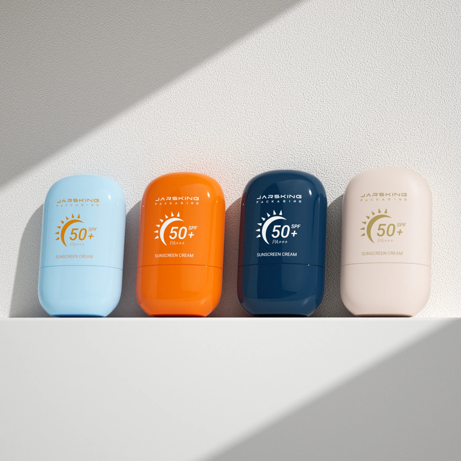 Роскошная пустая Плоская овальная форма 30 мл 50 солнцезащитный крем контейнер для упаковки тюбик с крышкой