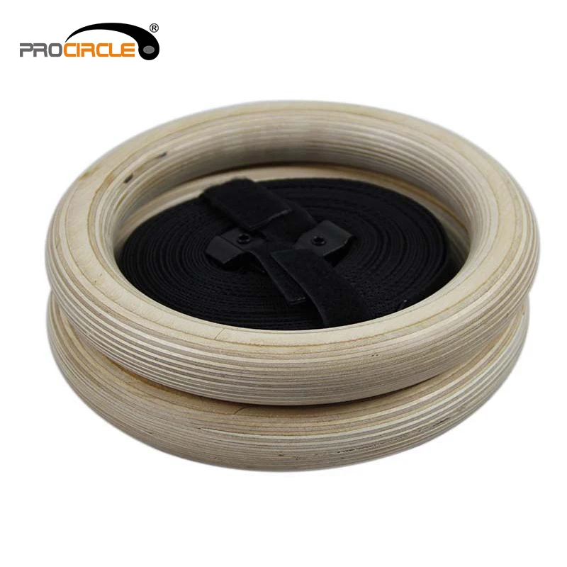 High Quantity Wholesale Training Straps Wood Gymnastic Rings