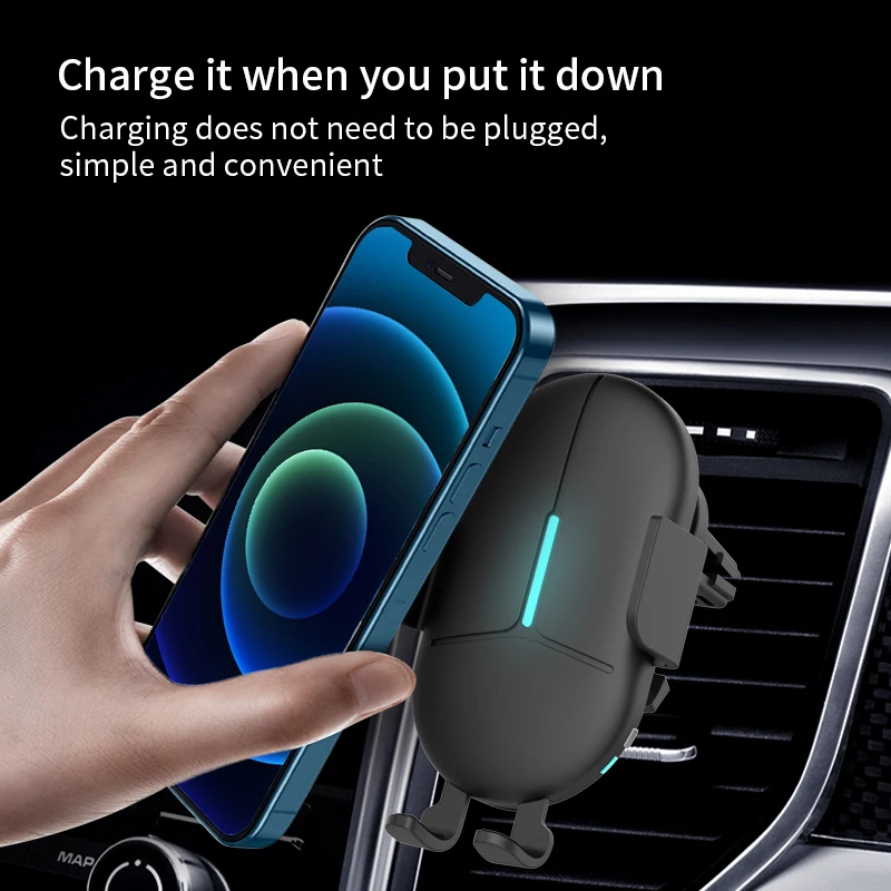 x468 Fast charging Smart sensor car charger Magnetic car mobile phone holder mount Automatic infrared car wireless Charger