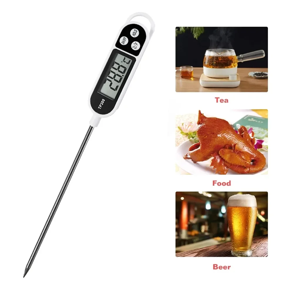TP300 LCD Display Digital Kitchen Thermometer Home Electronic Thermometer Kitchen Food Cooking Tools For Probe BBQ Measure