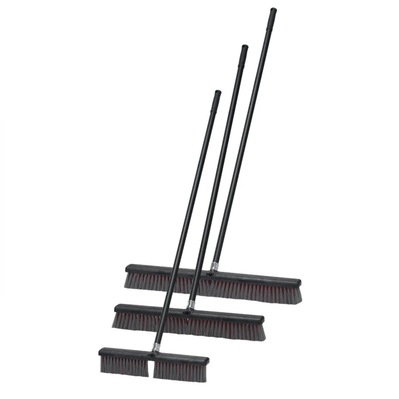 Cleaning High Quality Strong Plastic Black red 24inch Long Floor Brush