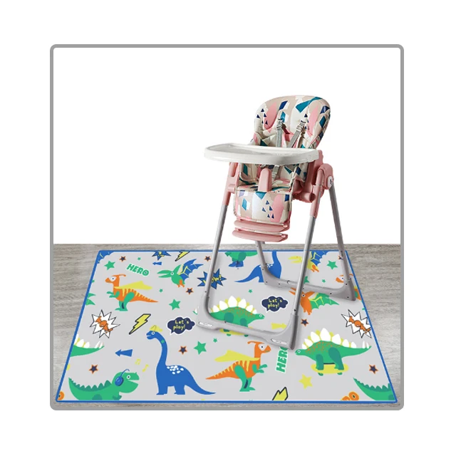 Animal Print Stain Resistance Non-slip Waterproof Floor Baby Chair Floor Mat for Children