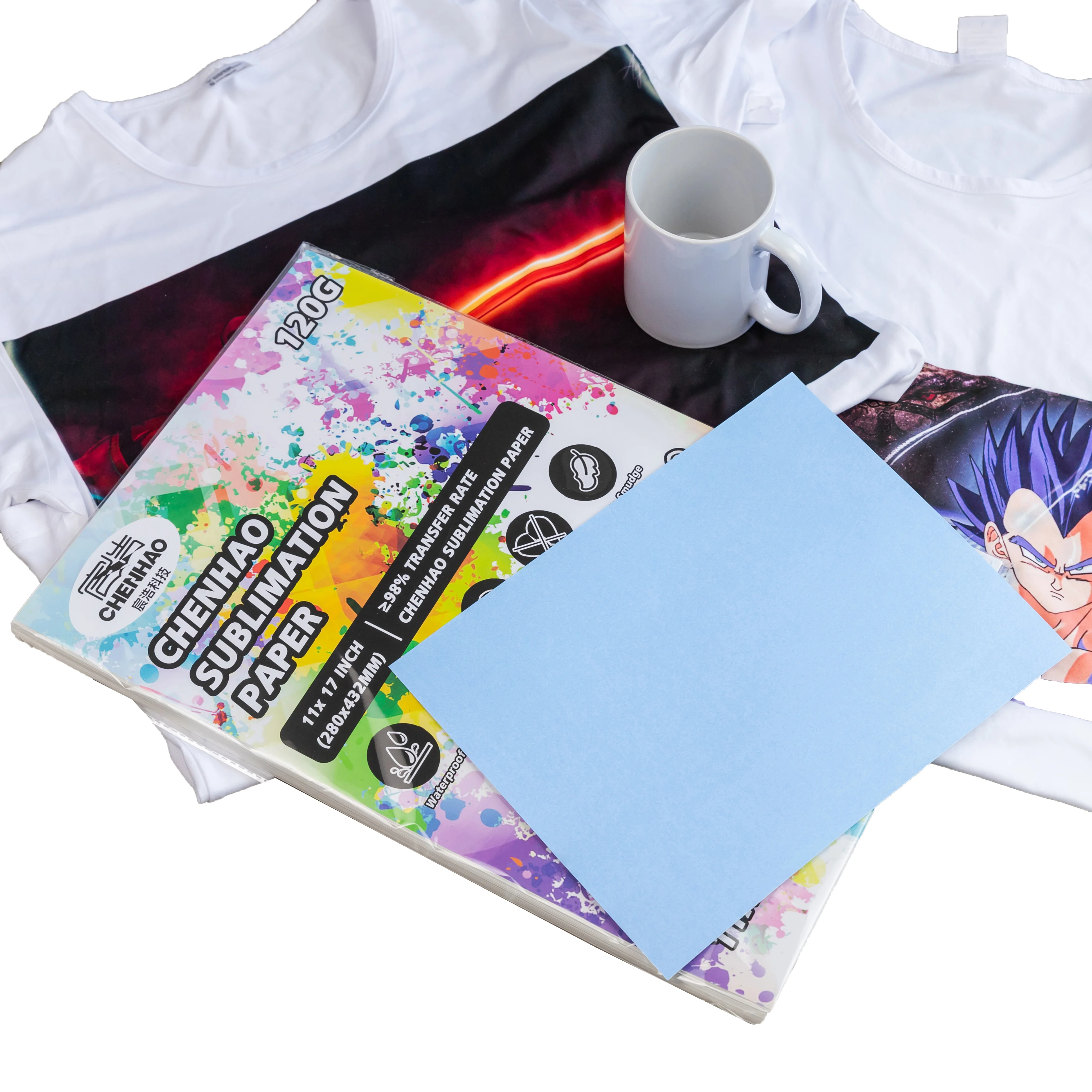 Fast Dry High Transfer Rate Heat Transfer Paper Dye Sublimation White Paper for Heat Press Machine
