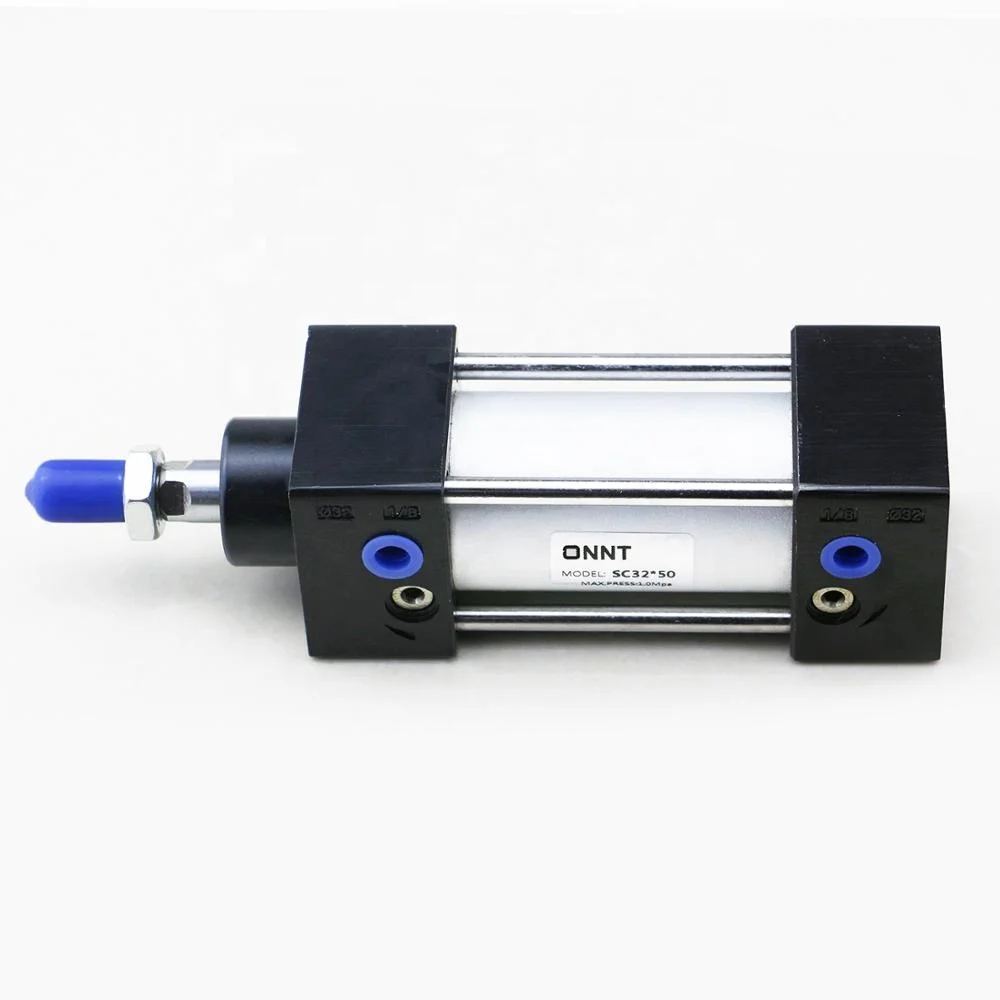 
SC 32 40 50 63 80 100 125 160 200mm Double Action Pneumatic Cylinder with Double Acting Air Cylinder Airtac SC Series Cylinder 