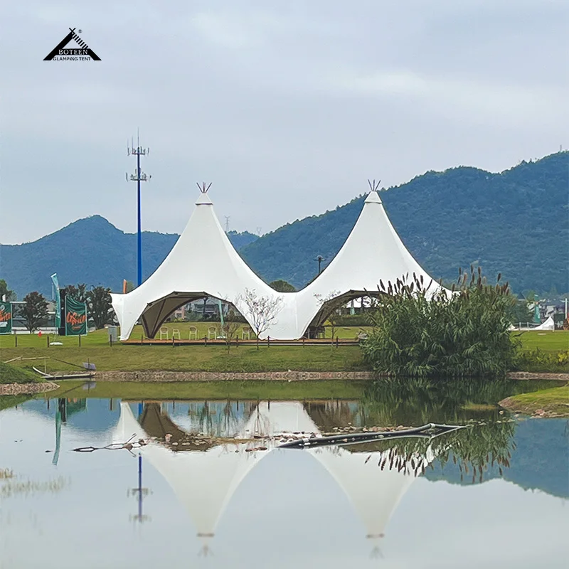 Custom Outdoor Tent Tipi Indian Large Luxury Glamping Waterproof Durable Teepee Wedding Party Tent for Event Festival Dining