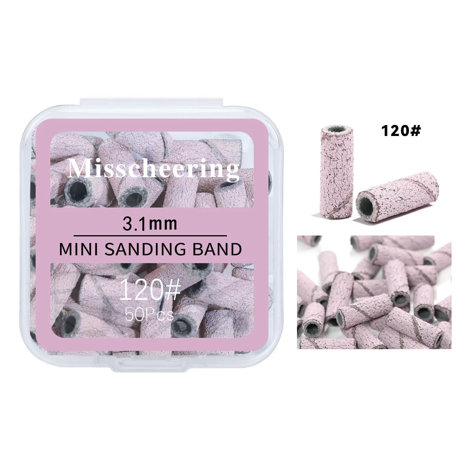 High Quality Professional Manicures and Pedicure 3mm Extra Long Small Sanding Bands Colorful Super Long Polisher Sanding Bands