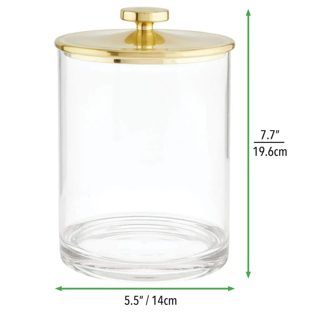 TS 2pcs/Set Clear Plastic Containers Moistureproof Food Storage Containers Modern Kitchen Apothecary Storage Jars with Lid