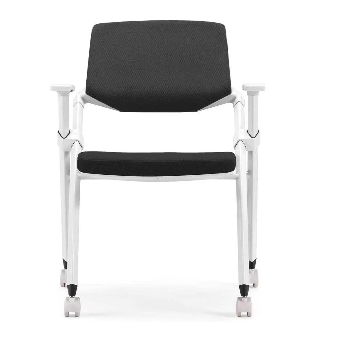 GS-G1795C Triangle design Foldable Classroom Desk Study Conference Plastic Mesh Training Chair with wheels