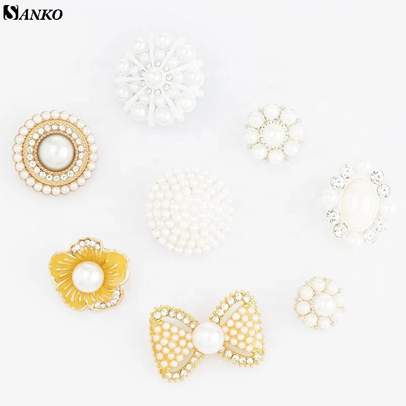 SANKO metal shank Pearl fashion fancy buttons