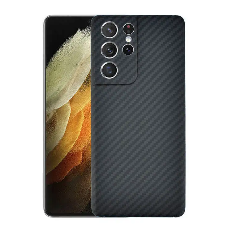 Carbon Fiber Case For Samsung S21 S21 Ultra S21 Plus, Aramid fiber Protective Phone Case Cover for Samsung S20 S21 Ultra