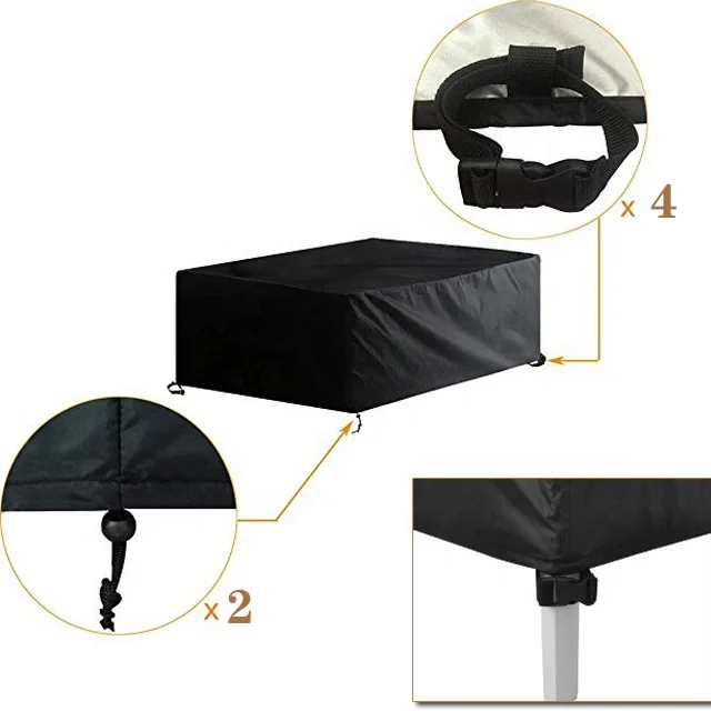 Высококачественный чехол для садовой мебели 420D из ткани Оксфорд с защитной пряжкой Для Террасы водонепроницаемый чехол для стола и стула