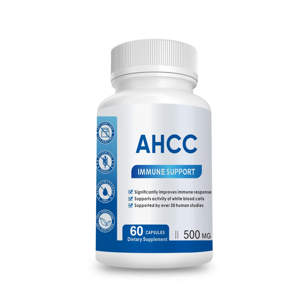 ahcc capsule Wholesale Price soft Mushroom Extract Active Hexose Correlated Compound ahcc 1500 mg supplement 750 ahcc capsule