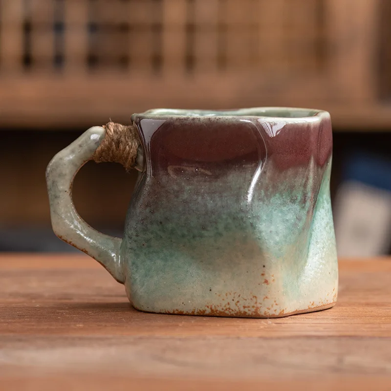 2024 New Arrival 300ml Kiln-Formed Mug Vintage Rough Pottery Coffee Mug for Drinking