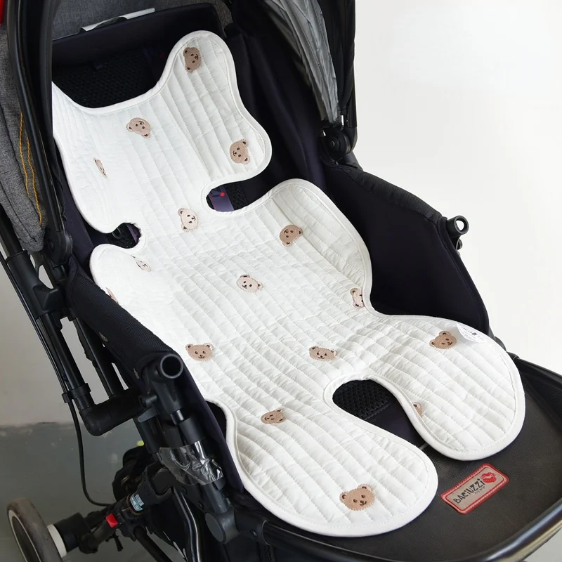 Cute Seat Cover for Baby Stroller Seat Cushion Cotton Mat Soft Infant Diapers Changing Nappy Pad Car Seat Mat for Newborn Bebe