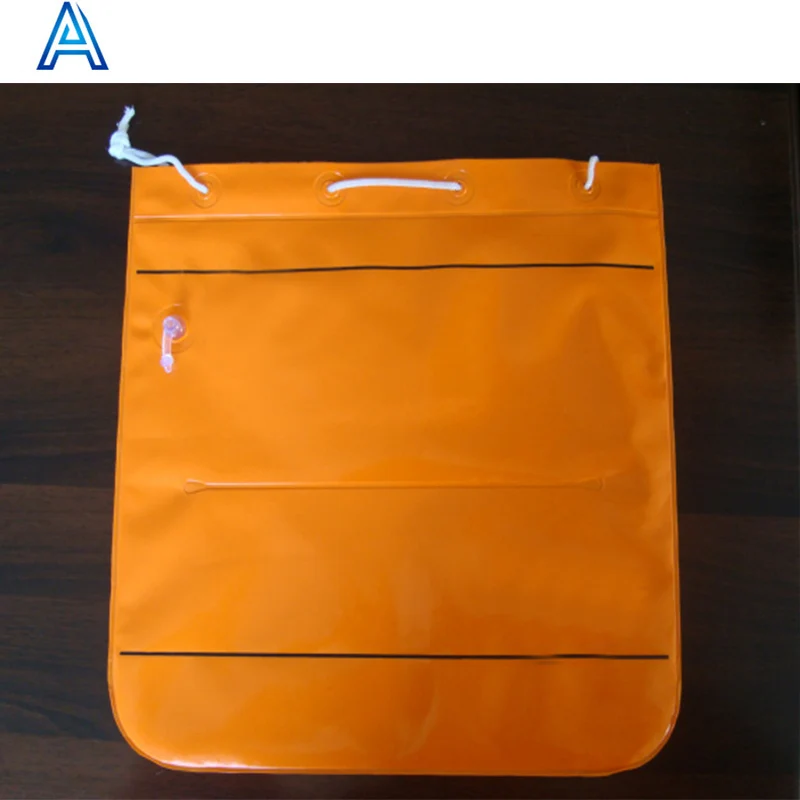 Environmental PVC inflatable carry shopping bag for pool beach pillow handle bag customized