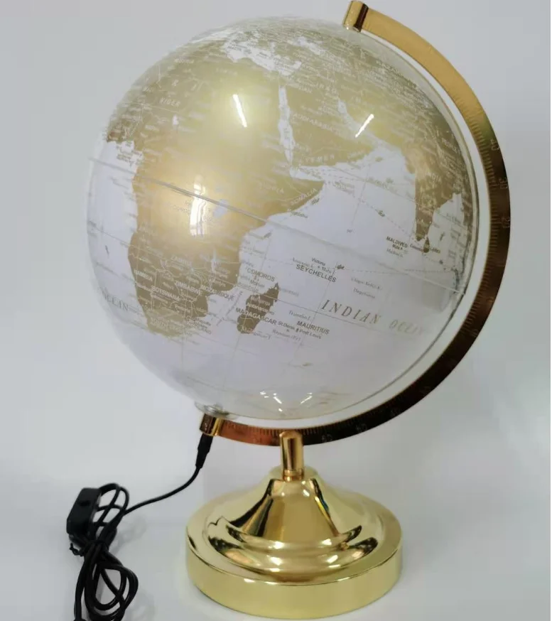 
Unique plastic PVC 25cm with light world globe home Decoration desk globe 