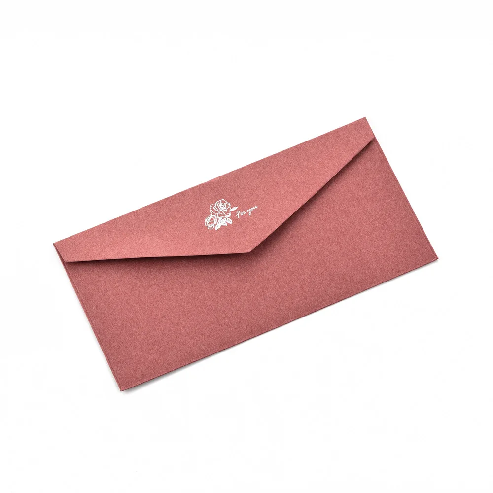Wholesale Fancy Handmade Paper Envelopes Special Paper Envelopes With Gold Foil Logo For Packaging