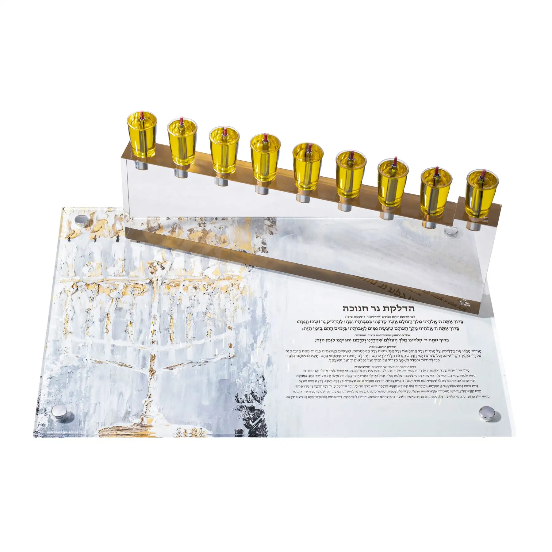 Shabbat Judaica акриловый поднос Hadlokas Neiros изготовленный на заказ Chanukah Hanukkah еврейский люцит-Менора Shabbos Waterdale