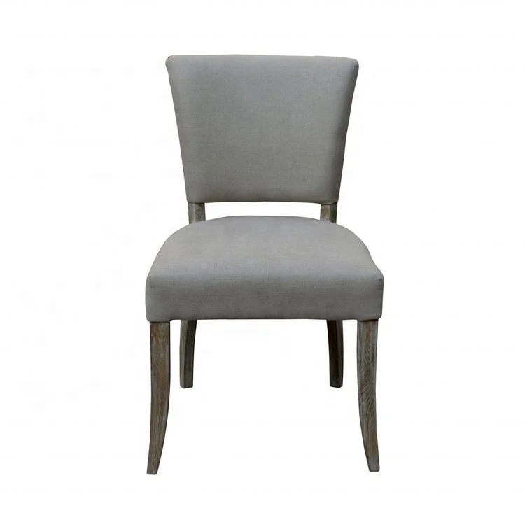 Nordic Antique Retro Simple Designs Wooden Upholstery Fabric Restaurant Solid Wood Dining Chair HL140