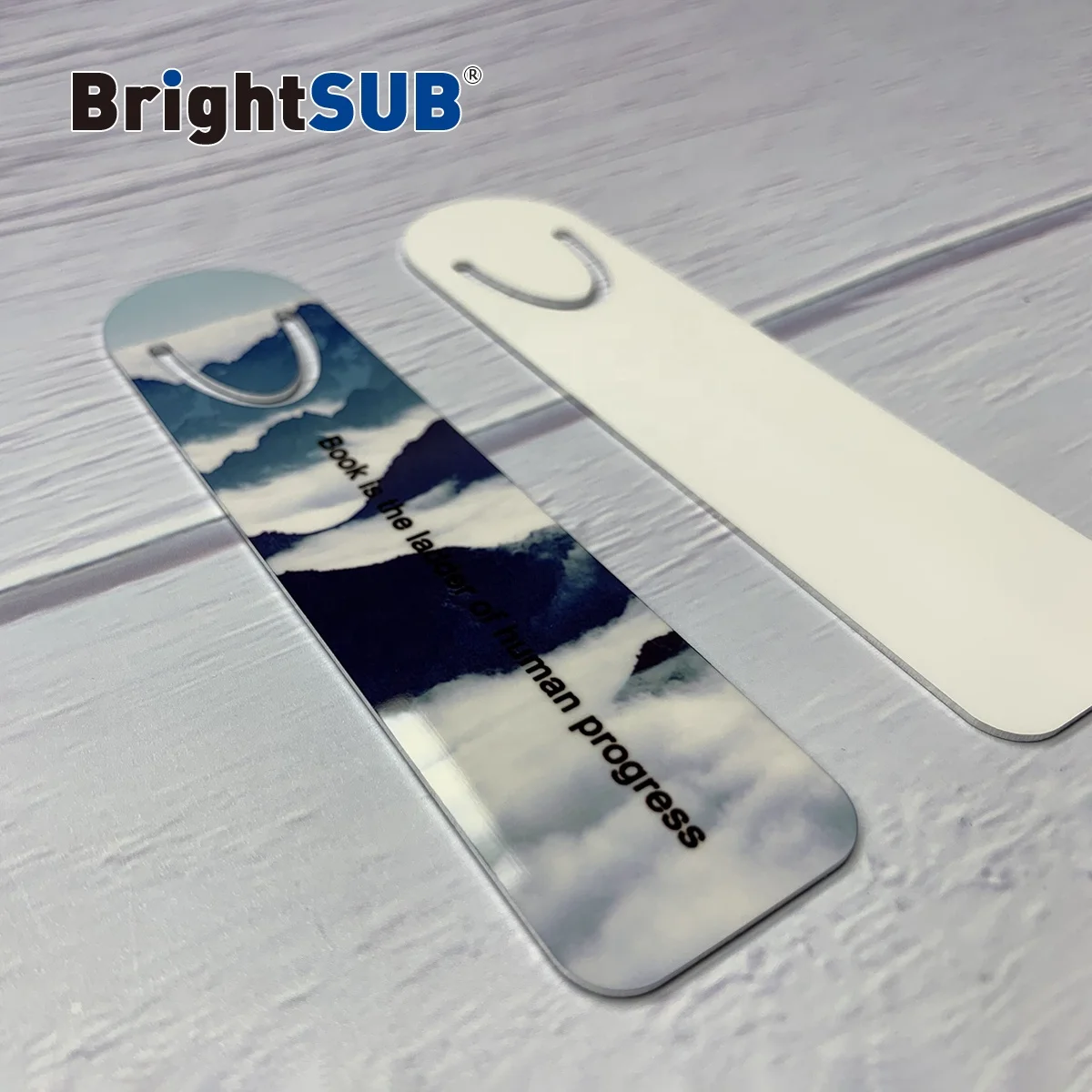BrightSUB 1.0mm LS-CBM003 gloss white sublimation aluminum bookmark dye sublimation blank Custom printable blanks coating plate