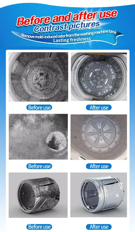 OEM/ODM Multifunctional Washing Machine Drum Cleaner Deep Cleaning Remove Stain Washing Machine Cleaner Effervescent Tablets