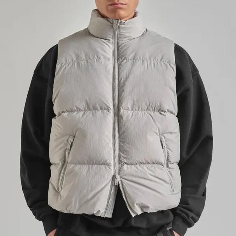 Custom Lightweight Waistcoat Warm Bubble Packable Sleeveless Sublimation Blank Puffer Jackets For Men