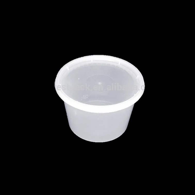 Custom Color based disposable take away 250ml 8oz pp Injection soup food plastic deli cup container with lids