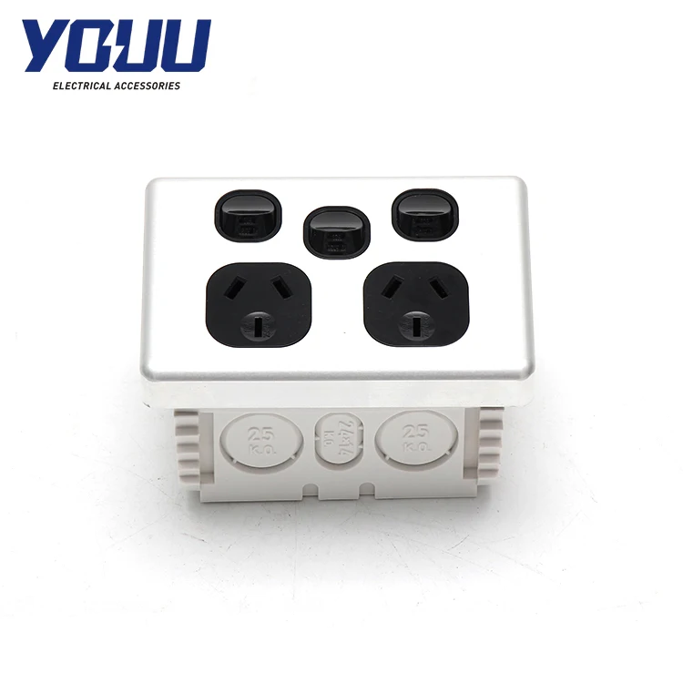 YOUU Australia Standard Mounting Accessories Power Outlet Bracket Plastic Universal Type Recessed Box
