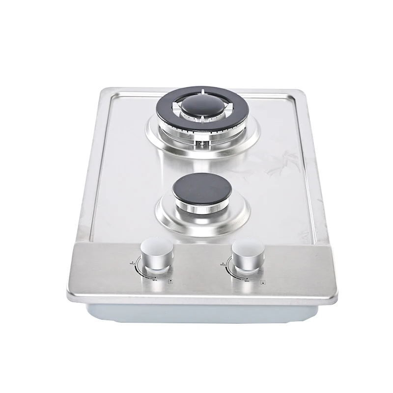 High quality Factory Direct Selling  Stainless Steel  Double Burner Built-in Home Kitchen Appliance Gas Cooker